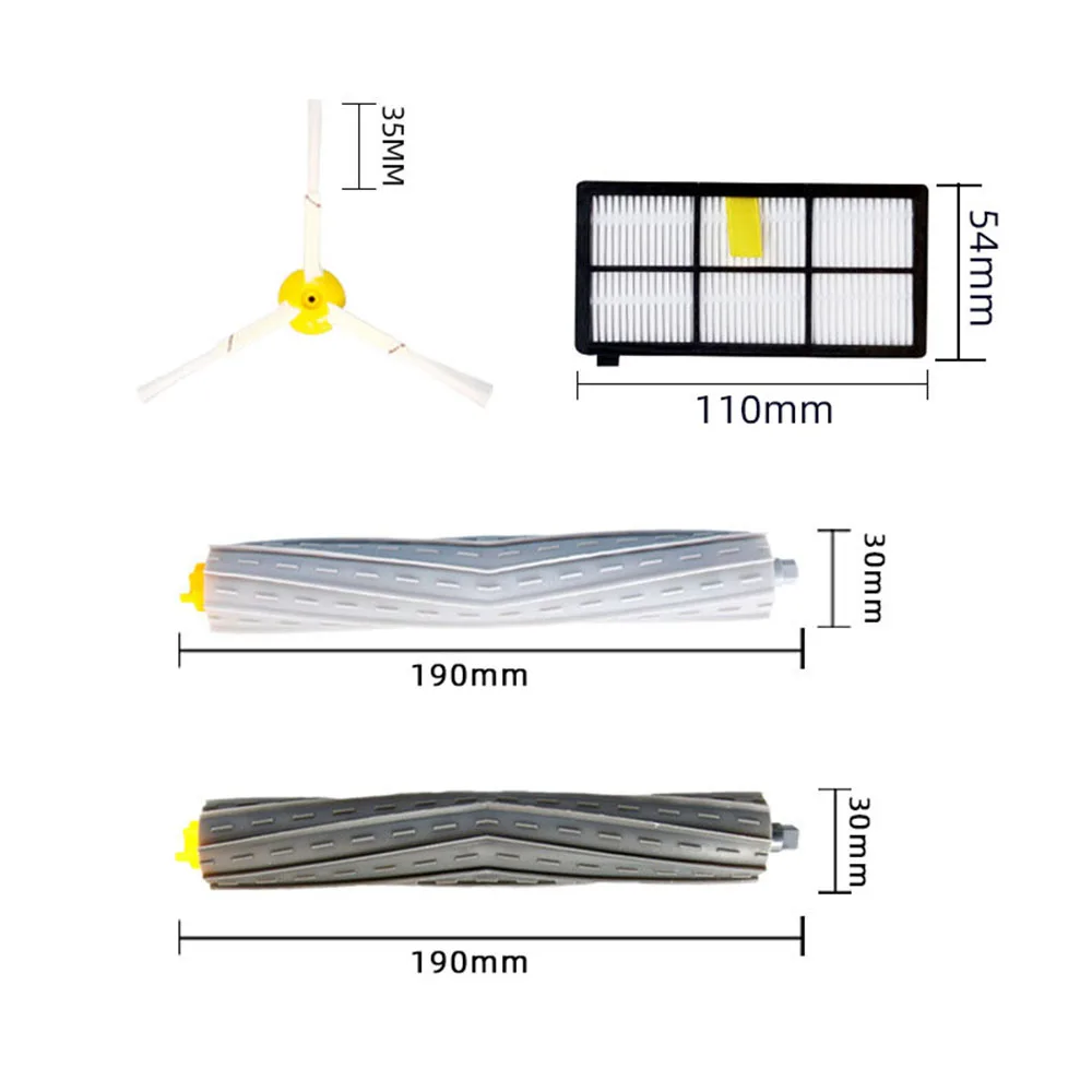 Cepillo de rodillo Universal, cepillos laterales de rueda, filtros HEPA para iRobot Roomba serie 8/9, 800, 850, 860, 865, 880, 885, 890, 896, 900,