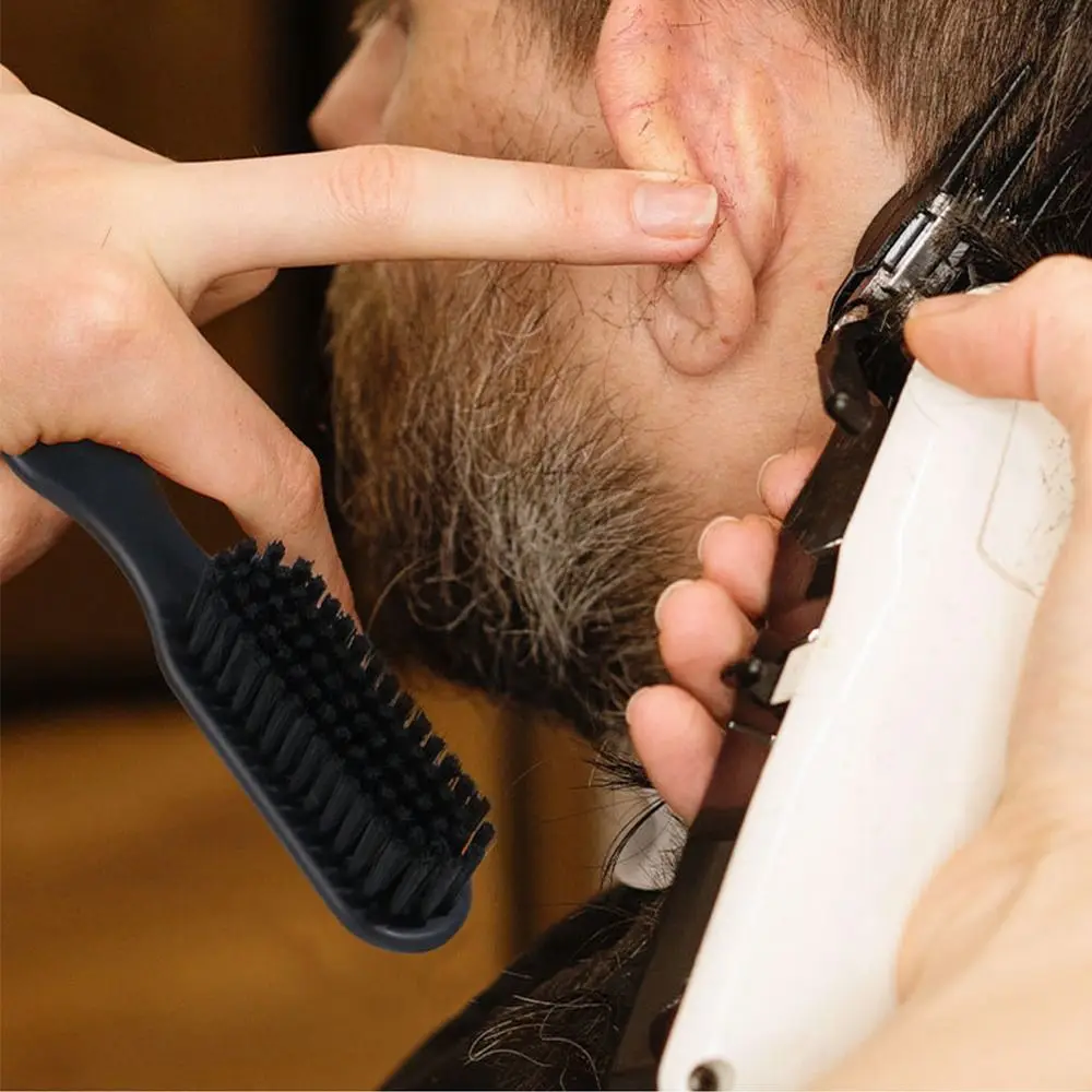 

2 шт. Новая двусторонняя расческа 2 в 1, черная маленькая щетка для укладки волос, резьба, чистка, бритье, расческа для бороды, парикмахерская