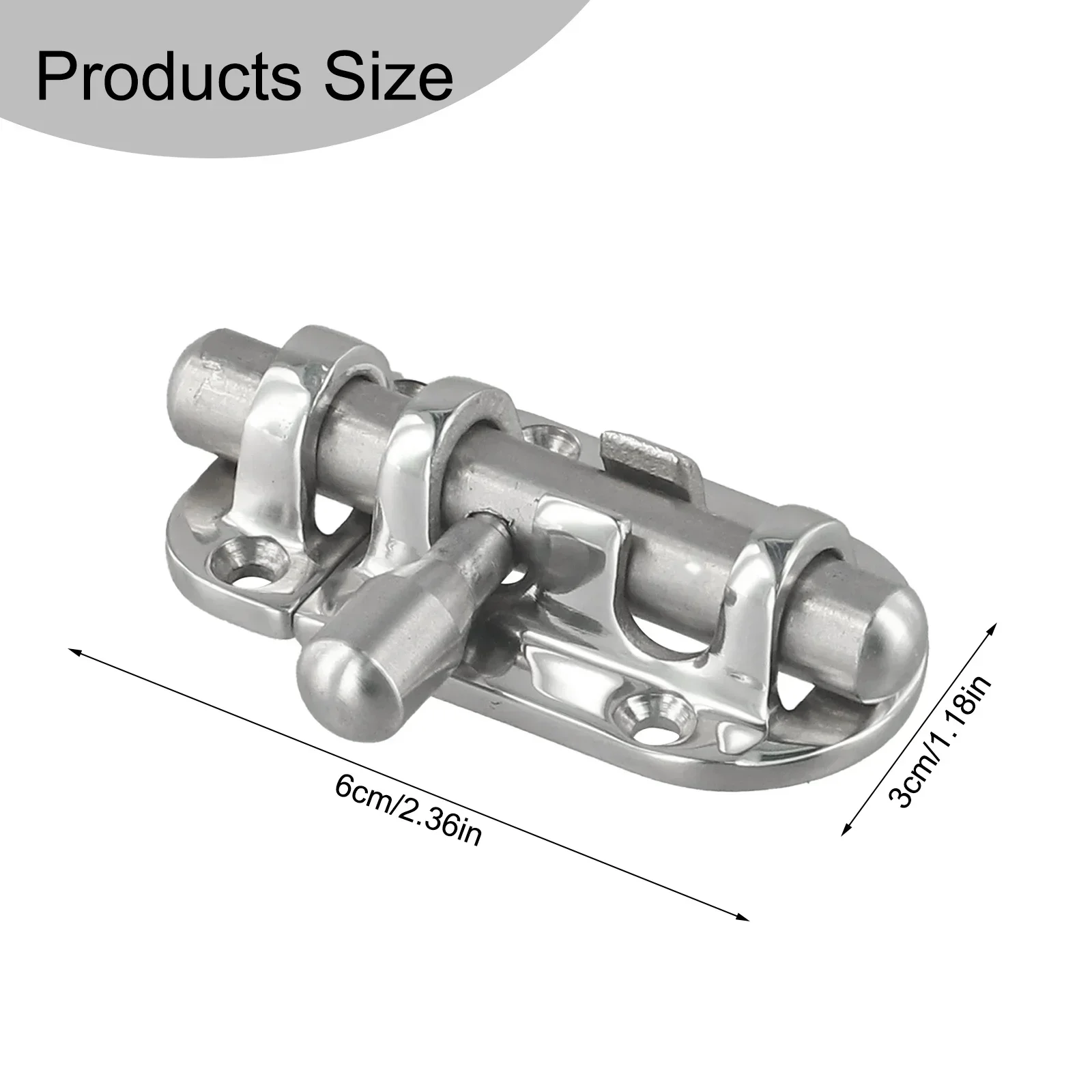 1pec Stainless Steel Marine Boat Door Window Lock Latch Slide Barrel Bolt Clasp