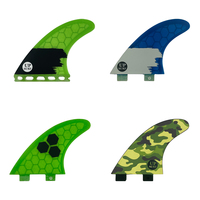 UPSURF FCS/UPSURF FUTURE G3/AM2/GAM Tri Thruster Surf Fins 3pcs-Honeycomb Carbon & Fiberglass, SUP Paddle Surfboard Fins Set,