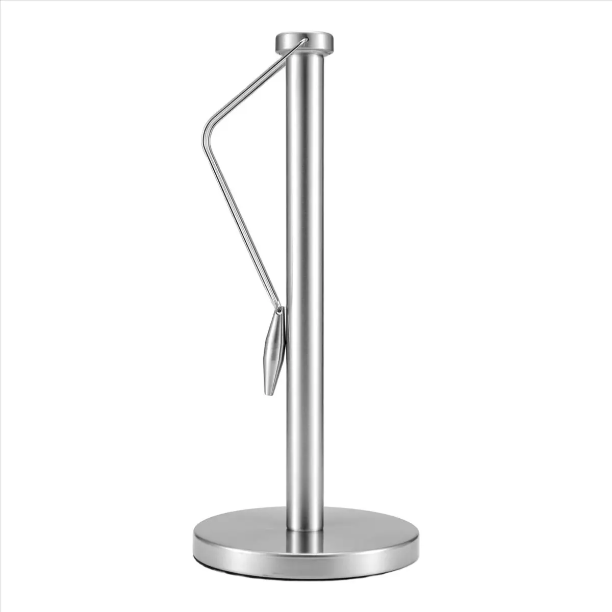 A45I Paper Towel Holder Stand with Base for Kitchen,Stainless Steel Paper Towel Dispenser,Prevent Paper Rolls From Falling