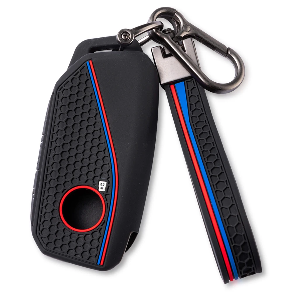 Silicone Car Key Case Cover For BMW I7 X7 G07 LCI IX I20 X1 X3 X5 U11 5 7 Series G70 G09 XM U06 G81 M3 Protected Holder Fob