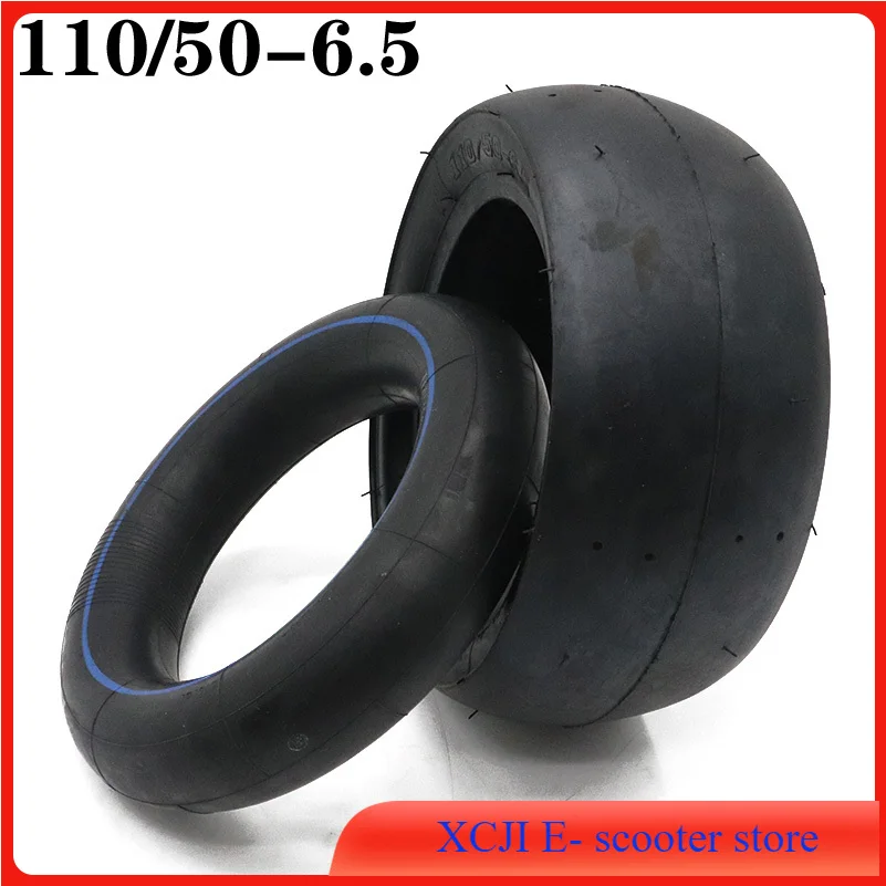 

110/50-6.5 Pneumatic Inner Tube 11 Inch Camera with A Bent Valve Stem Outer Tire for 49cc Mini Dirt Bike E Scooter Mini Motor