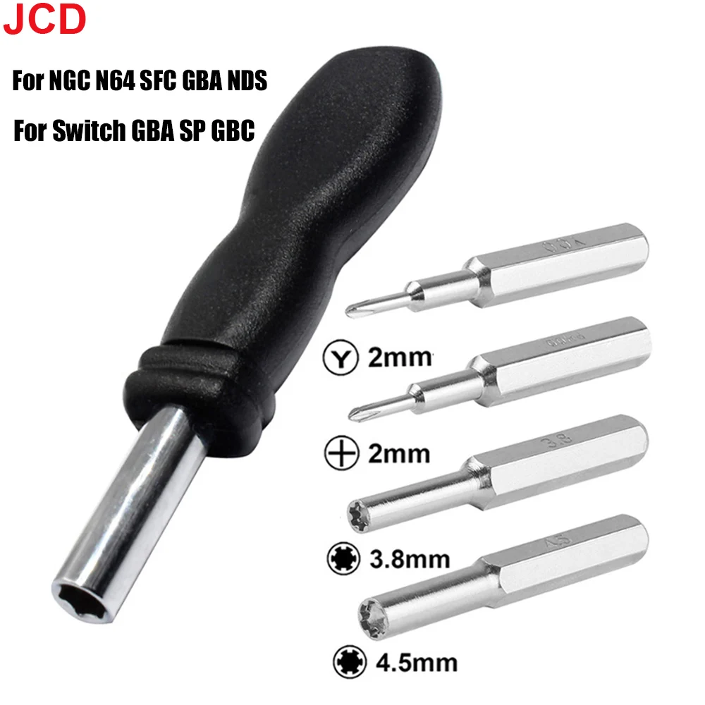 

1set Professional Screwdriver 2/3.8/4.5mm Security Tool Bit Set For NES N64 SFC Switch GBA GBA SP GBP GBC Extension Handle Tool