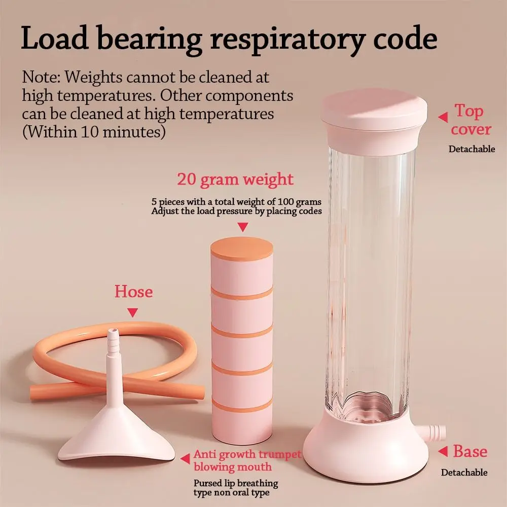 عد الدمبل التنفس قابل للتعديل المقاومة البطن التنفس الأساسية قوة المدرب الحجاب الحاجز قدرة الرئة المتوسع