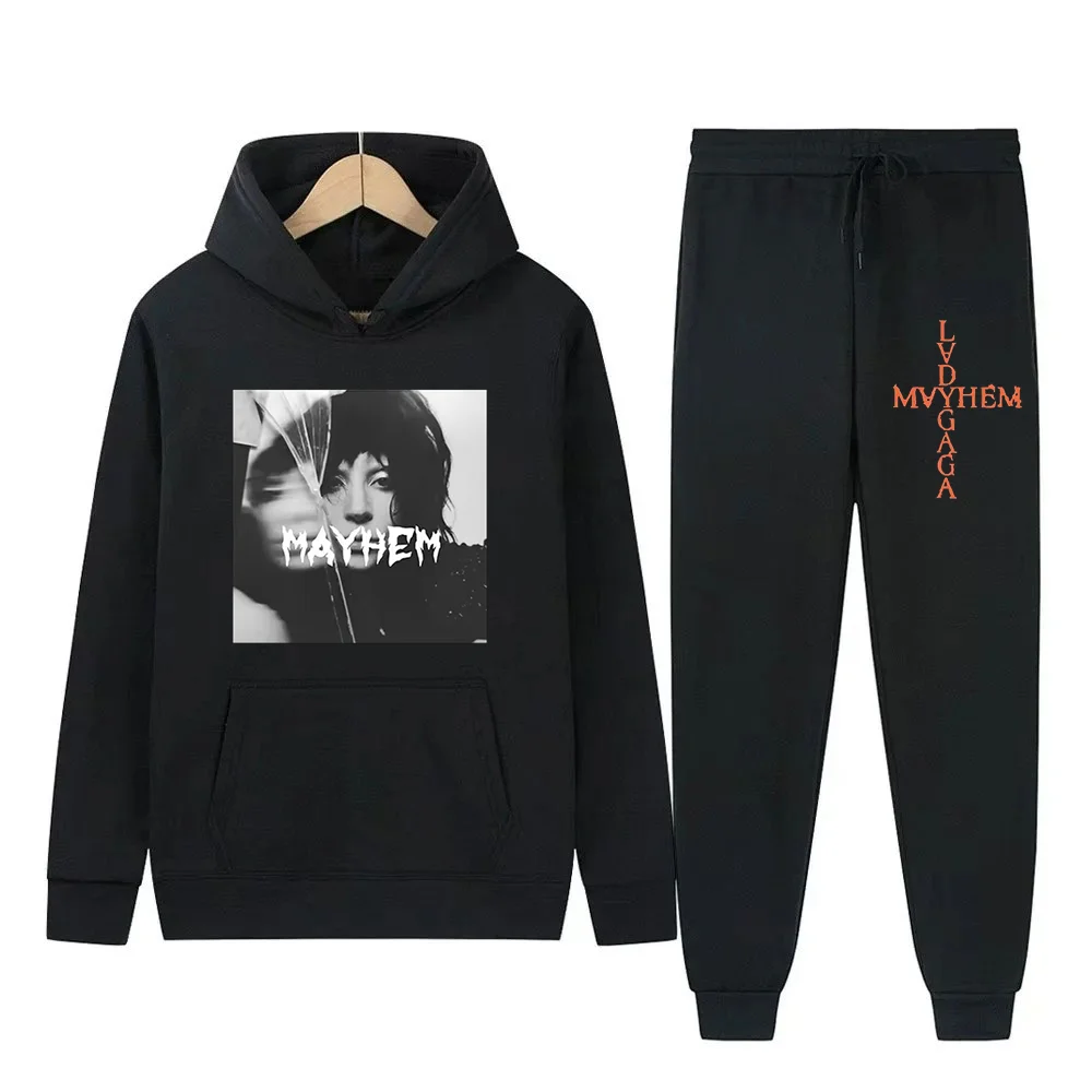 Picture 7: Men's casual hoodie and casual pants set, men's and women's sportswear and sports pants set, men's autumn and winter warm suit