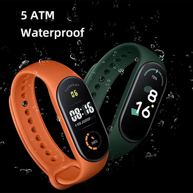 Inteligentna bransoletka Xiaomi Mi Band 7 wersja chińska 1.62 "AMOLED tlen we krwi trener fitness Bluetooth wodoodporny 120 trybów sportowych