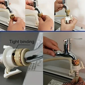 Đầu nối Tap Brass, bộ chuyển đổi ống, đầu nối nhanh, khớp nối ống đồng, công cụ phụ kiện tưới vườn, 1/2, 3/4 8 Thủy lợi kết nối bán hàng chính - 2