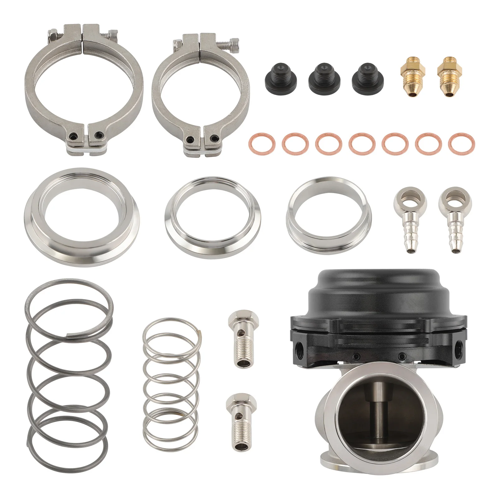 44mm 1Set  External Cooled Turbo Wastegate Kit External Wastegate Performance with Springs For Universal Turbos