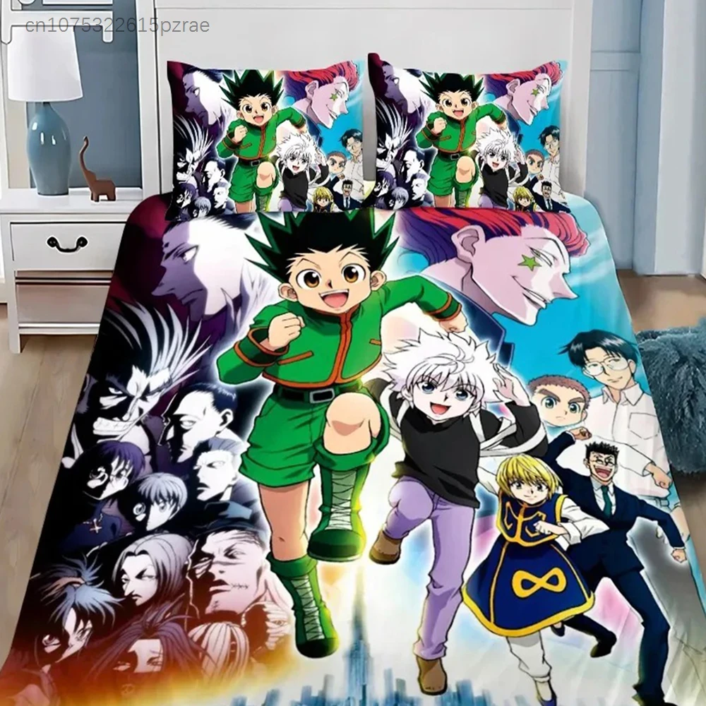 Anime Hunter×Hunter Bedding Set For Bedroom Soft Modern Bedspreads Comefortable Kids Duvet Cover Quilt Cover And Pillowcase