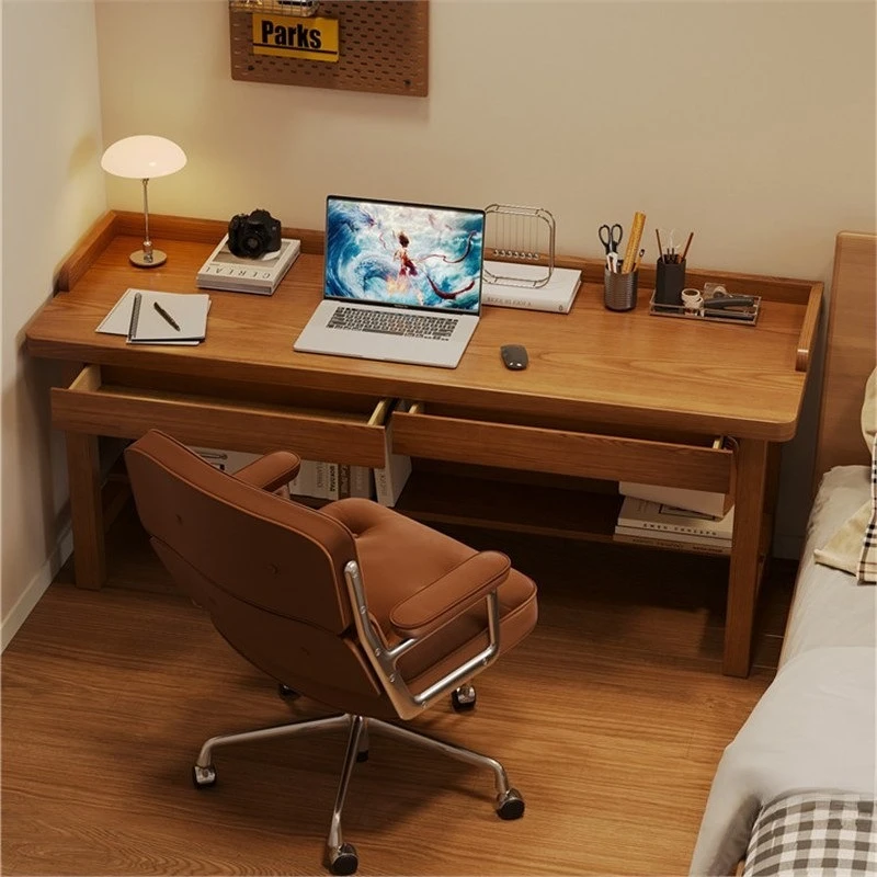 Solid wood student writing desk, simple small apartment, desktop computer desk, bedroom home
