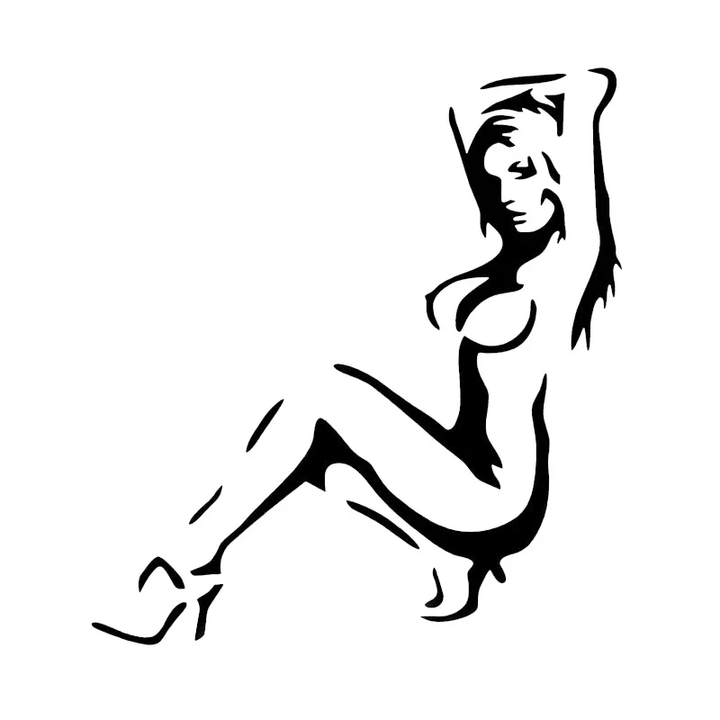 

Elegant Dancer Silhouette Vinyl Car Sticker Waterproof UV Resistant Removable Decal for Truck Window Auto Decoration Universal F