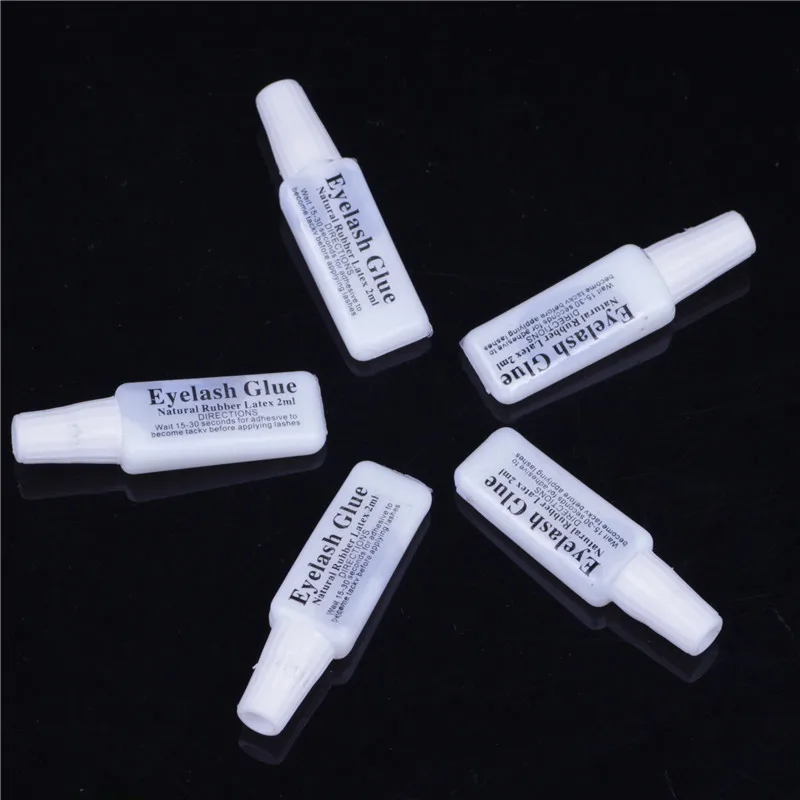 2ml Eyelash Glue Milky White Waterproof Lasting Fast Drying False Eyelash Glue No Irritation Lashes Adhesive Makeup