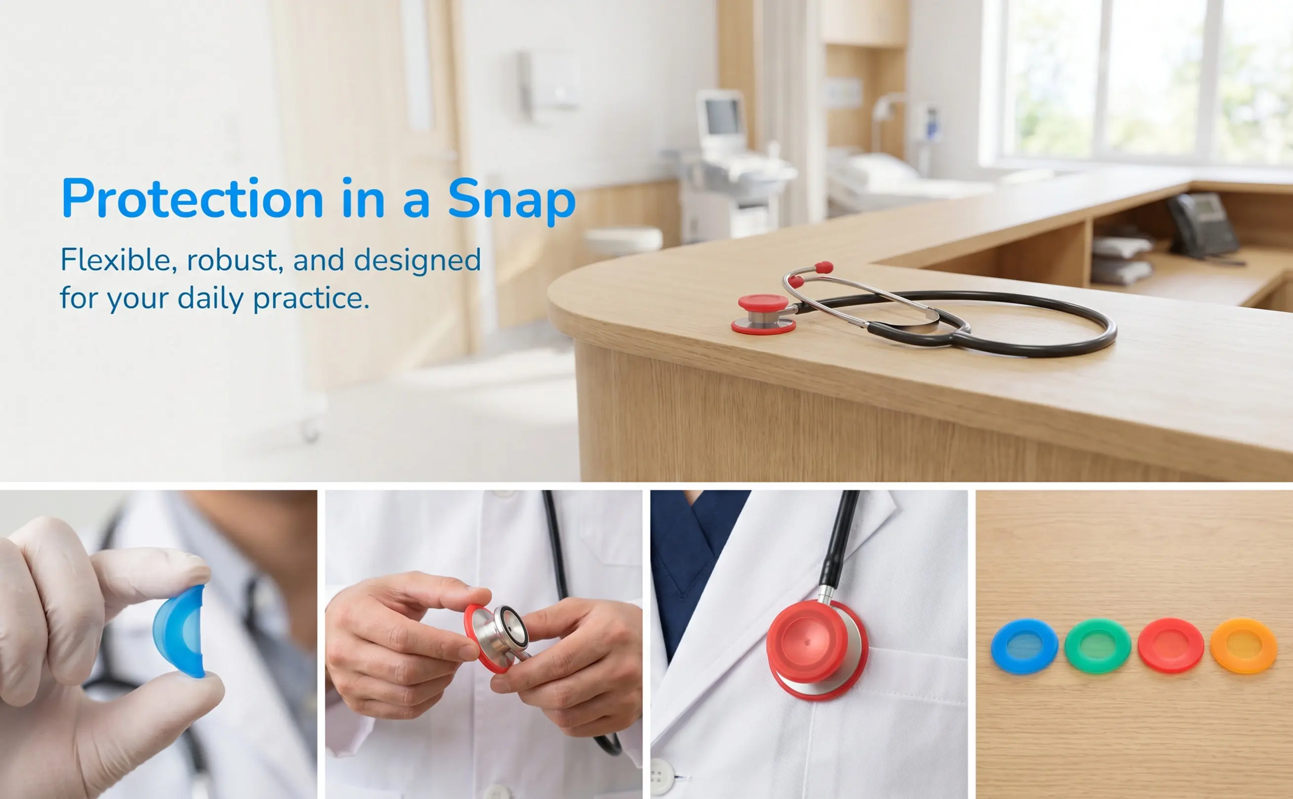 16Pcs Silicone Stethoscope Head Cover Premium Soft Lightweight Protective Diaphragm Cover for Hospital Use