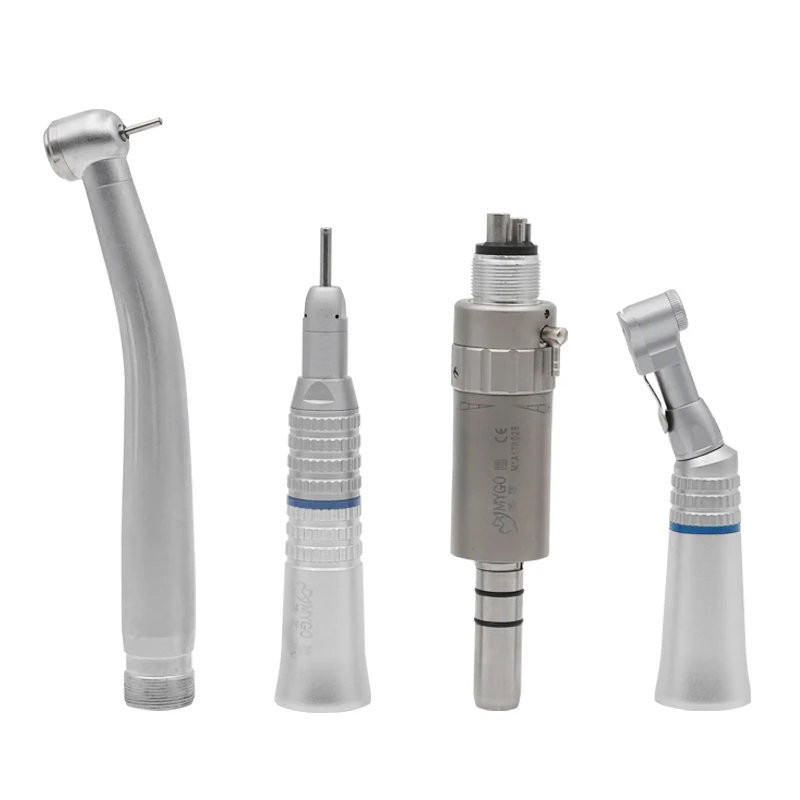

Dental Low Speed Handpiece Press Button Straight Contra Angle 1:1 E-type 2/4 Hole Air Motor External Water Spray