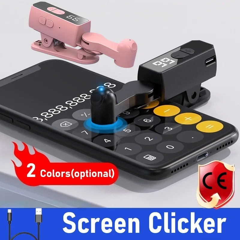 clicador-automatico-ultra-rapido-para-telas-com-display-180-°-cabo-de-carregamento-tipo-c-com-cabeca-ajustavel-para-celular-e-tablet