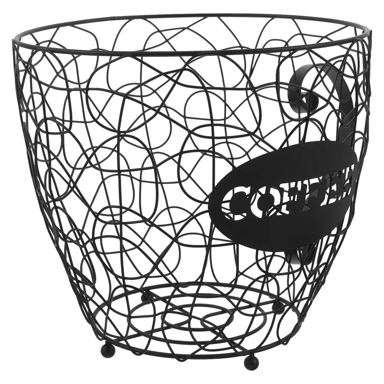 

Black Capsule Storage Basket Cup Shaped Espresso Pod Holder Kitchen Bar Organizer Rack Countertop Decor