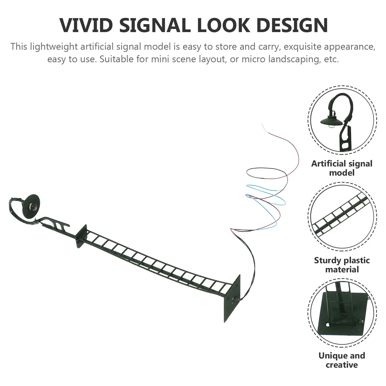 

Miniature Railroad Light for Sand Table Layout Decor Micro Landscape Light Ornament Train Scene Building Material DIY Simulation