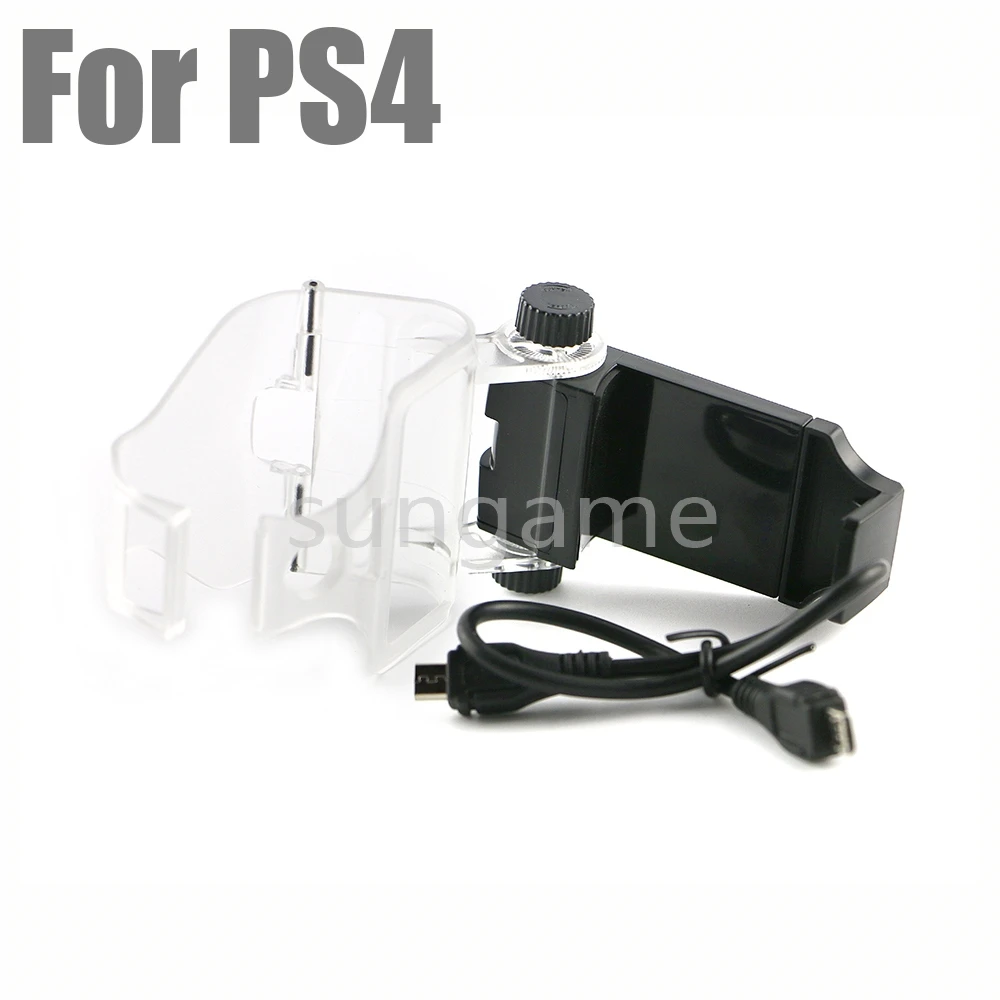 調整可能なワイヤレスコントローラー電話ホルダー、ソニープレイステーション4用ゲームパッド携帯スタンド、ハンドグリップ、モバイルクランプマウント、10個