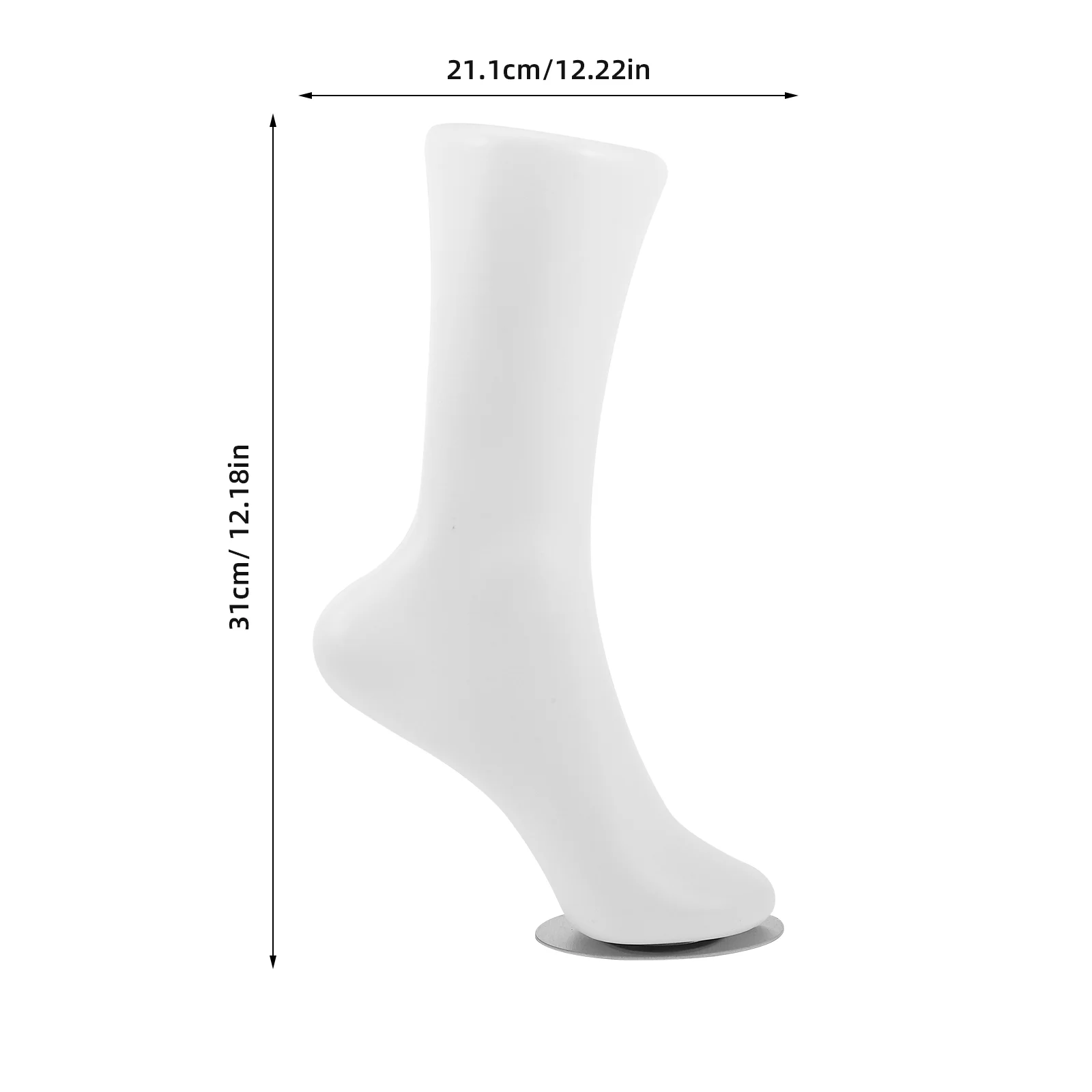 Magnetic Vertical Foot Mold Socks White Woman Mannequin for Anklets Display Holder Stand