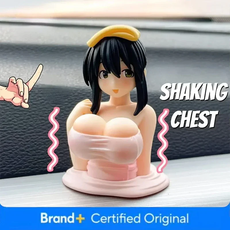 1/2pc Sexy Anime Shaking Boobs Console Dashboard Interior Accessory Girls Boys Adult Figure Collection Model Doll Toys