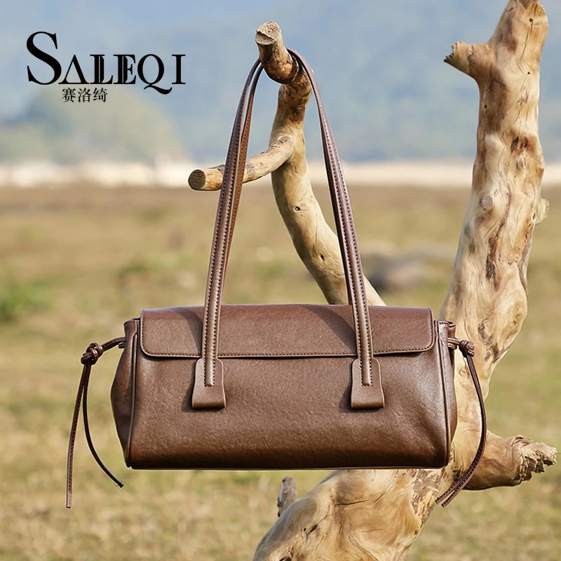 

Женская сумка из натуральной кожи класса люкс, дизайнерская, на плечо, высококачественная, из воловьей кожи, женская сумка-багет