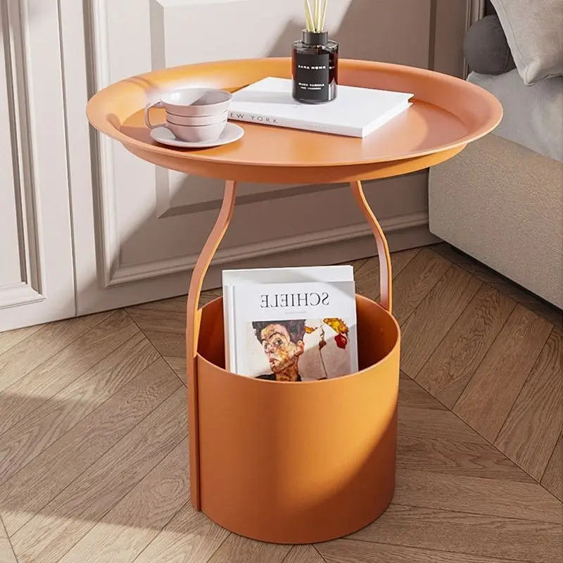 Wrought iron bedside table simple modern home bedroom small alternative cream wind edge few mini