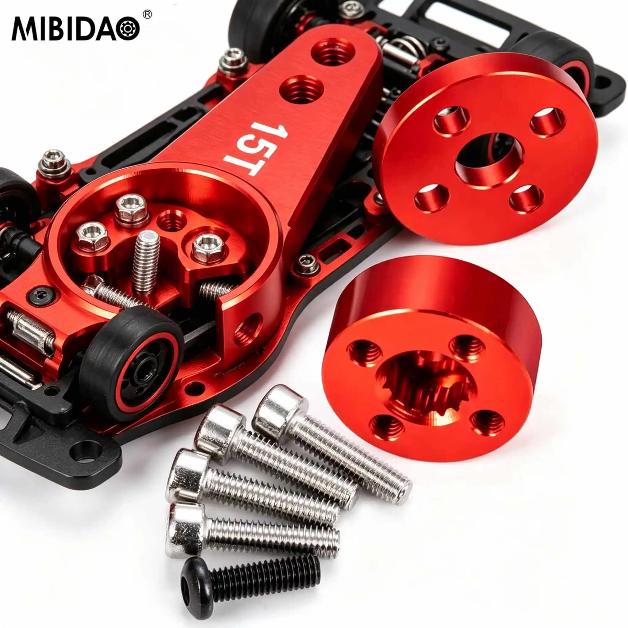 

MIBIDAO Universal Large Arm 1/5 Scale CNC Aluminum Servo Horn for 1/5 RC Crawler Car Truck Upgrade Parts