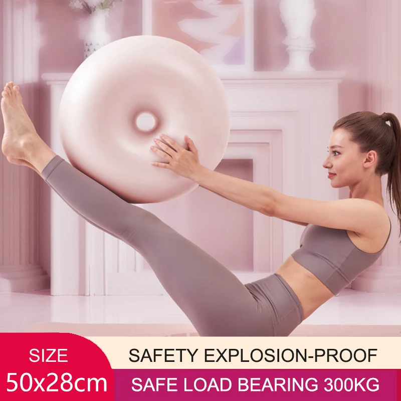 

50cm Donut Yoga Balls Explosion-proof Fitness Gym Fitball Sport Exercise Pilates Equipment Balance Ball Gymnastics Equipment