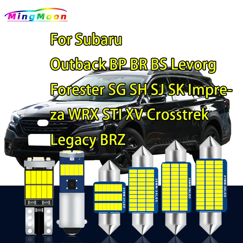 Car LED Bulbs Interior Light Kit For Subaru Outback BP BR BS Levorg BRZ Forester SG SH SJ SK Impreza WRX STI XV Crosstrek Legacy