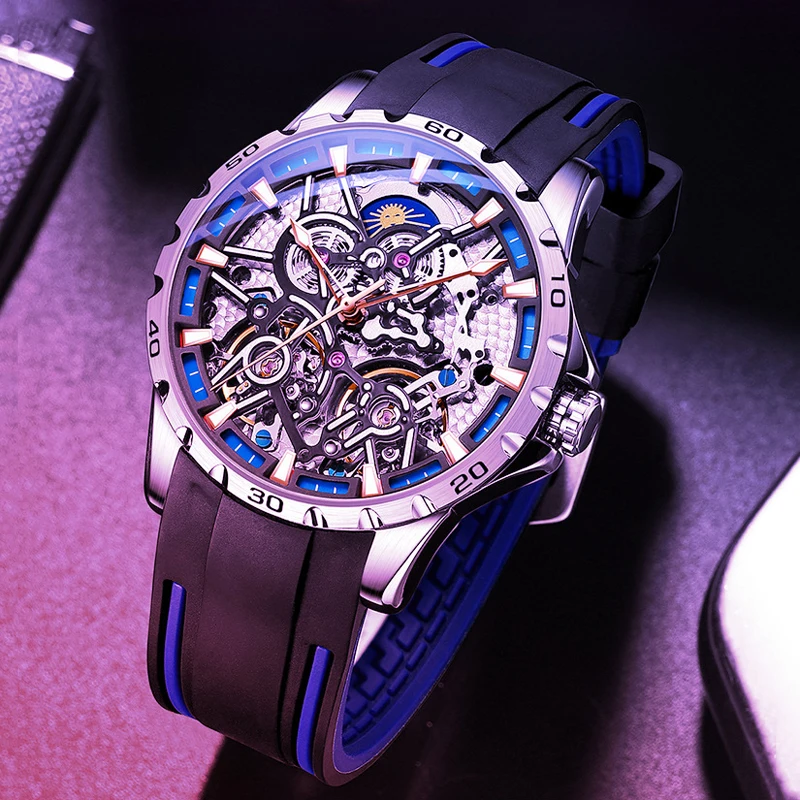 

AILANG Watch For Men Skeleton Automatic Mechanical Watch Men Tourbillon Sport Clock Casual Luminous Wrist Watch Montre Homme