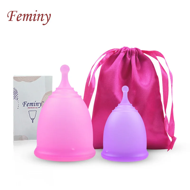 2pc Certified copa menstrual de silicona Copas Menstruales Coletor Premium Copa Menstrual menstruatio menstrul cup