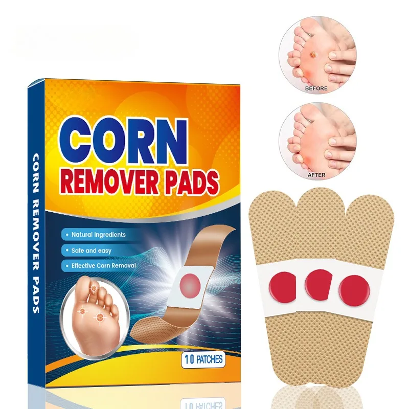 10Pcs Corns Paste Flesh Thorn Wart Callus Foot Care Corns Remove Softening Disappear Plaster Hands and Feet General Effect Good