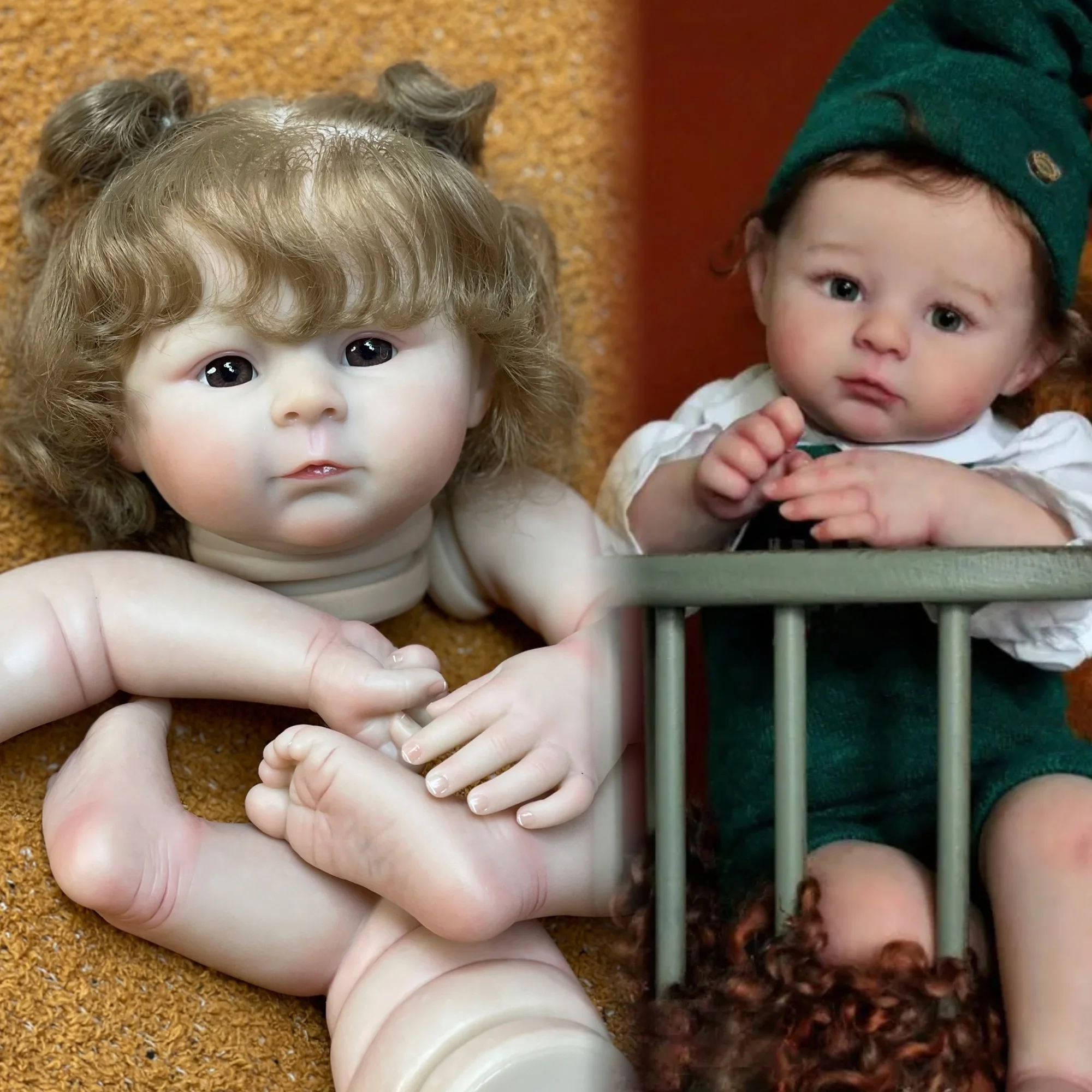 20-22Inch DIY Archie Kit Reborn With Rooted Hair Unassembled Popular Realistic Reborn Doll Kits Visible Veins Handmade Doll