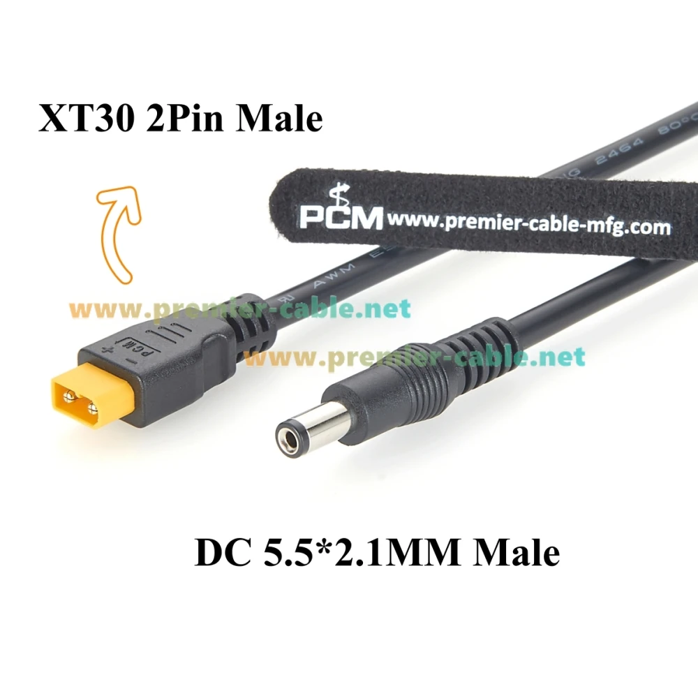 XT30 zu DC5521 Stromkabel 18AWG XT30 Stecker auf DC 5,5x2,1mm Stecker Kabel für RC-Flugzeuge, Raspberry Pi, Solargenerator, CCTV – Detail 2