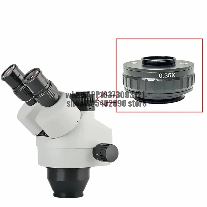 C Mount Adapters Lens 0.35X CCD For Microscope Camera 38MM Interface Increased Field Of Vision