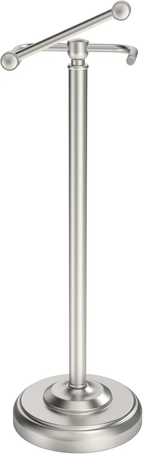 

Stainless Steel Toilet Paper Holder Stand with Weighted Base, Pivoting Design for Bathroom Mega Rolls