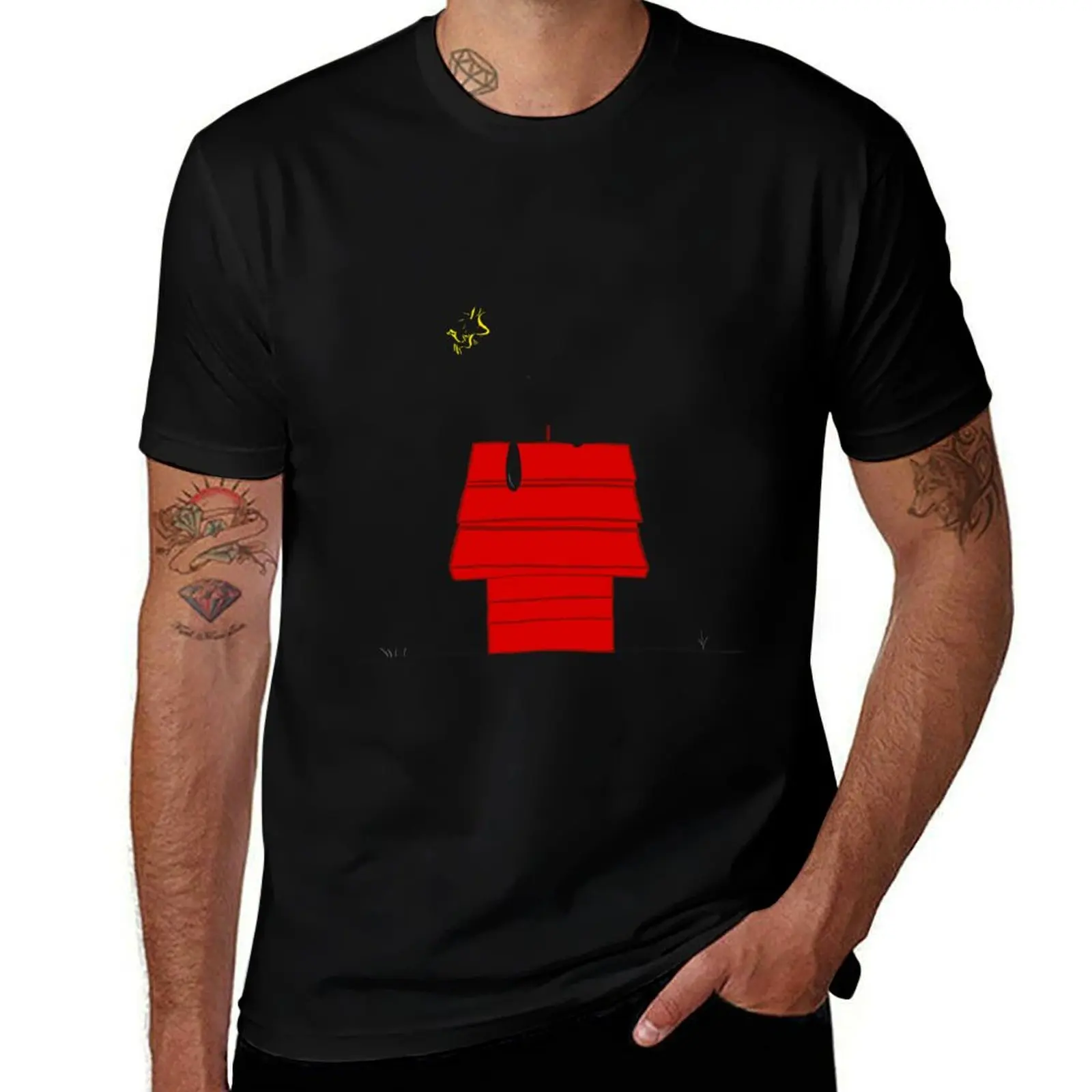 

Dog with kennel T-Shirt graphic t shirts for man t shirt man designer T-Shirt