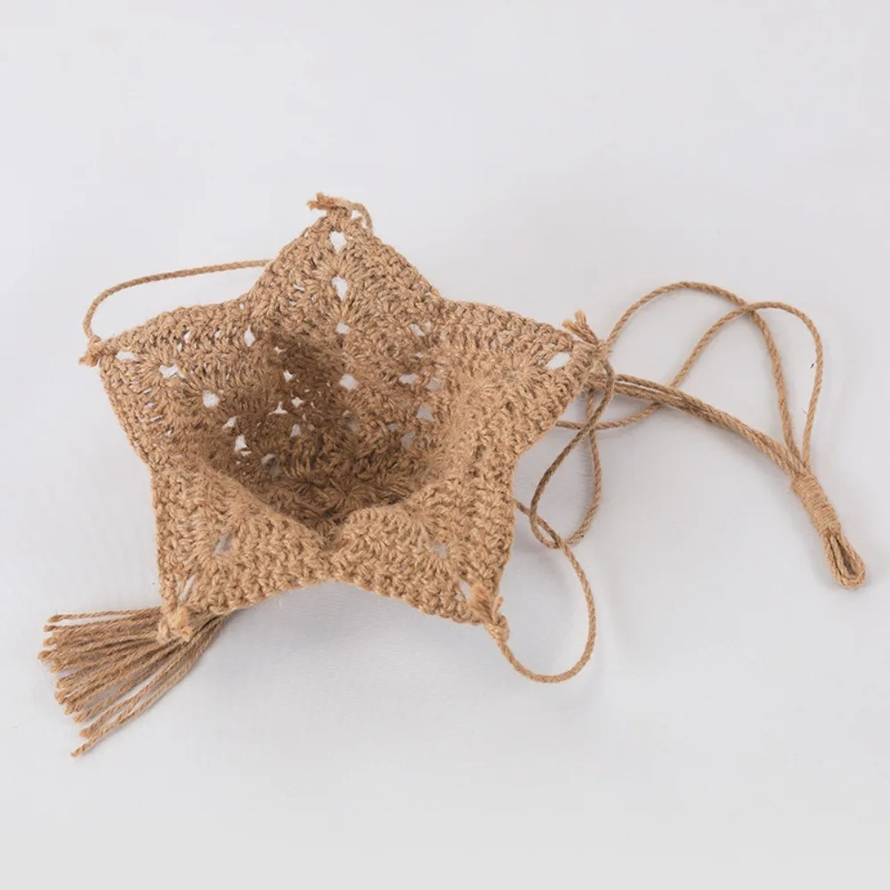 Hangable Flax Plant Hanger Brown/White 40 Inch Cotton Rope Home Hanging Basket Woven Garden Pot Net Home