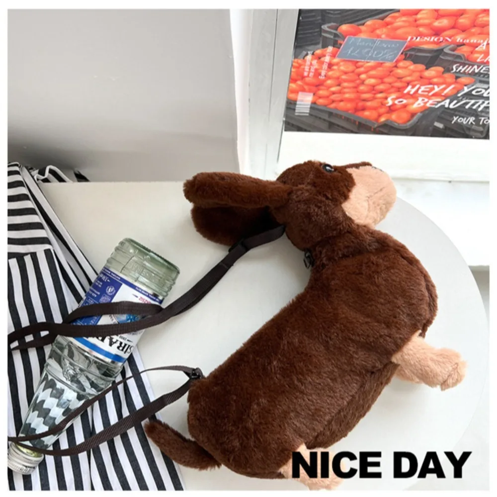 New Puppy Shoulder Bag Brown Crossbody Bag Cartoon Bag Children