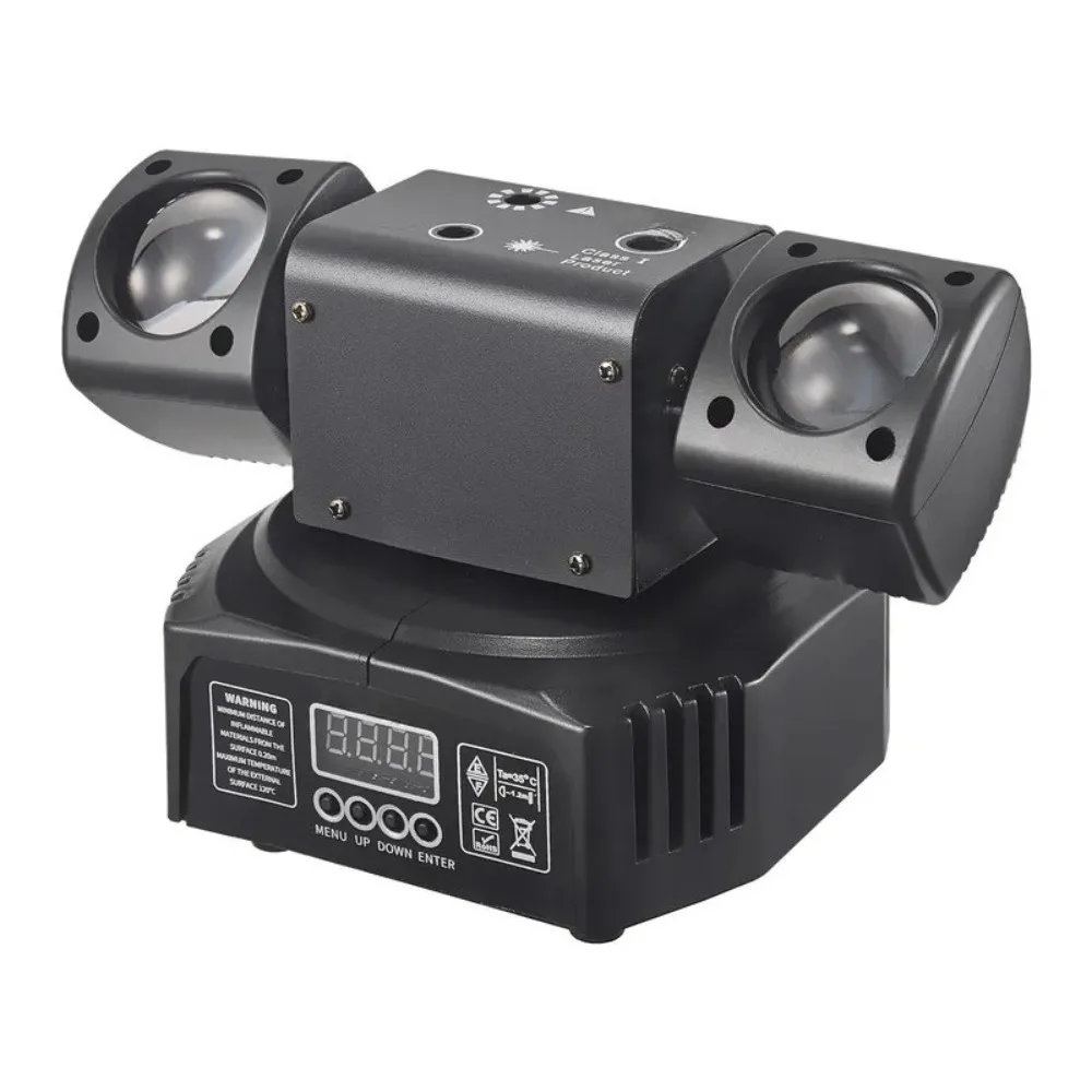 Golden LED Moving Head Stage Light Remote Control Rotating Beam Pattern Effect Lamp for DJ Party Club Disco Home Decoration
