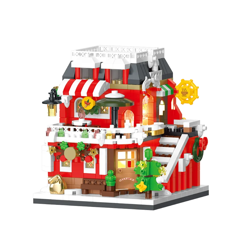 ToylinX City block Seria Christmas House Model architektoniczny Zabawki z klocków Prezenty urodzinowe i świąteczne mają wartość kolekcjonerska