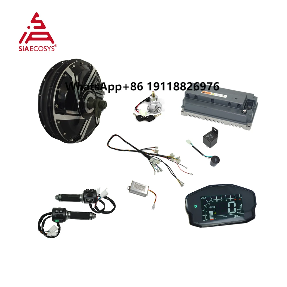 

QSMOTOR 273 8000W V3 72V 120kph High Speed E-Motorcycle Spoke Hub Motor with EM200-2 Controller Conversion Kit