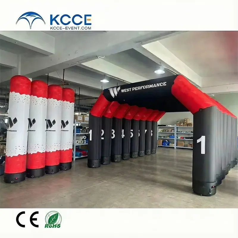 KCCE Arche Gonflable Customized Waterproof Inflatable Race Arch Outdoor Sport Event Airtight Stable Advertising Inflatable