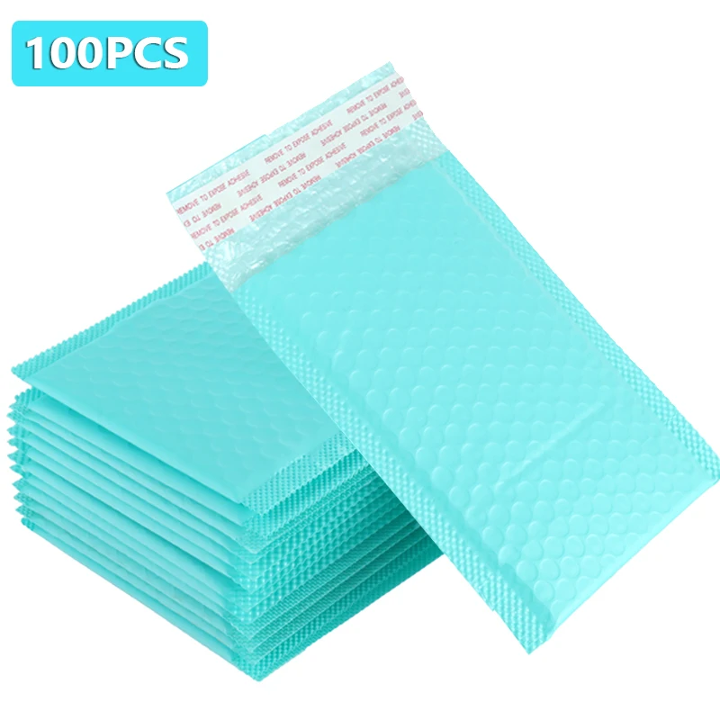 

100Pcs Blue Bubble Mailers Delivery Package Packaging Shipping Bags for Business Bubble Padded Envelopes for Mail Gift Bag