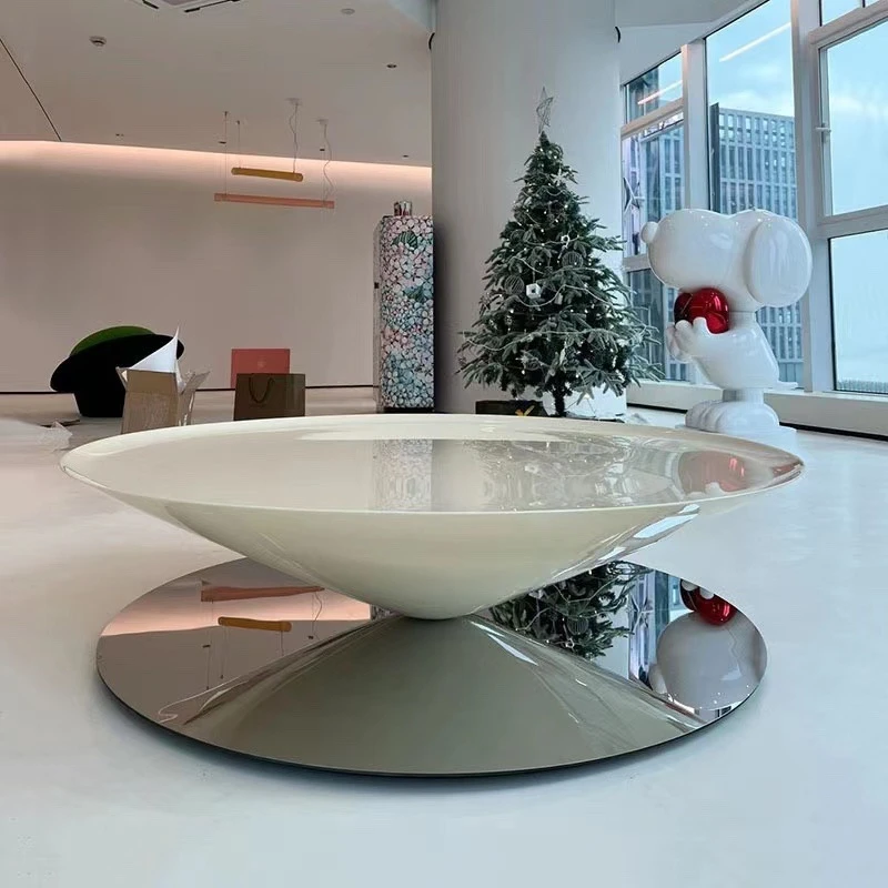 

Minimal suspension conical round coffee table modern Nordic small apartment living room balcony leisure small round table