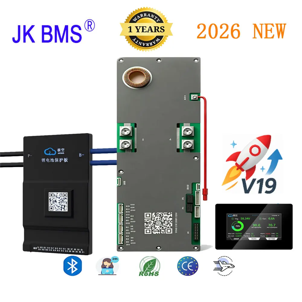 

Активный балансир JIKONG PB2A16S10P 2A, умная BMS JK 8S-16S 24V-48V 100A с Bluetooth для LiFePO4/Li-ion аккумуляторов, солнечных батарей, инверторов для автодомов