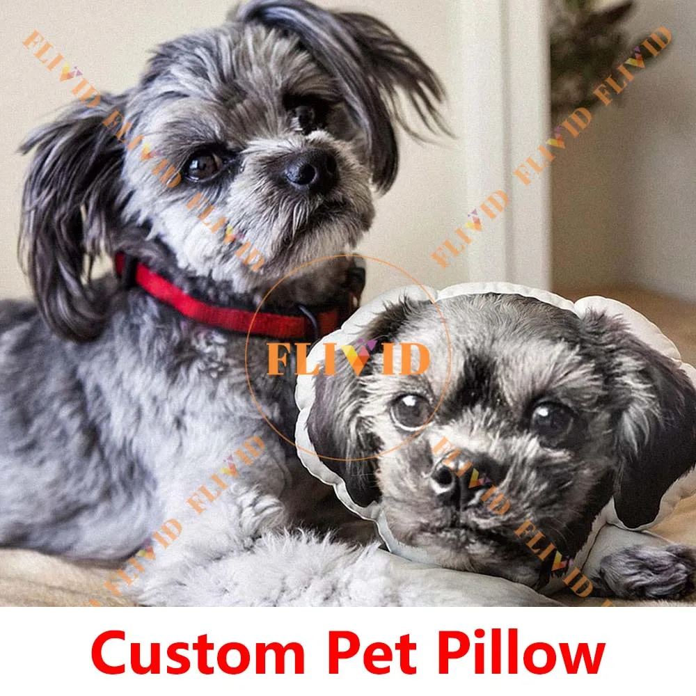 Customized 3D Dog Pillows,Custom Cat Pillow,Personalized Animals Cushion,Birthday Gift,Pet Loss Memorial Gift,Pet Lover Gifts