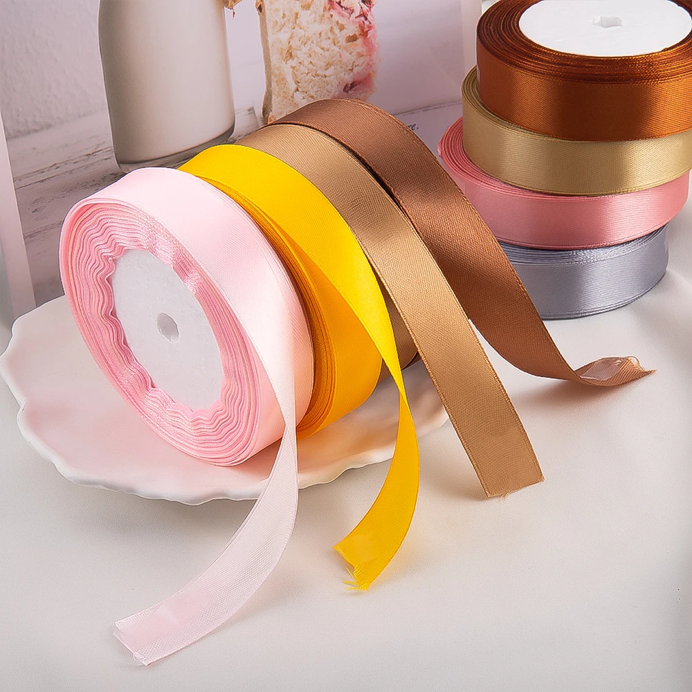 

22M/Roll 20mm Dark Tones Ribbon For DIY Wedding Birthday Party Decorative Satin Ribbons Silk Satin Ribbons Wholesale