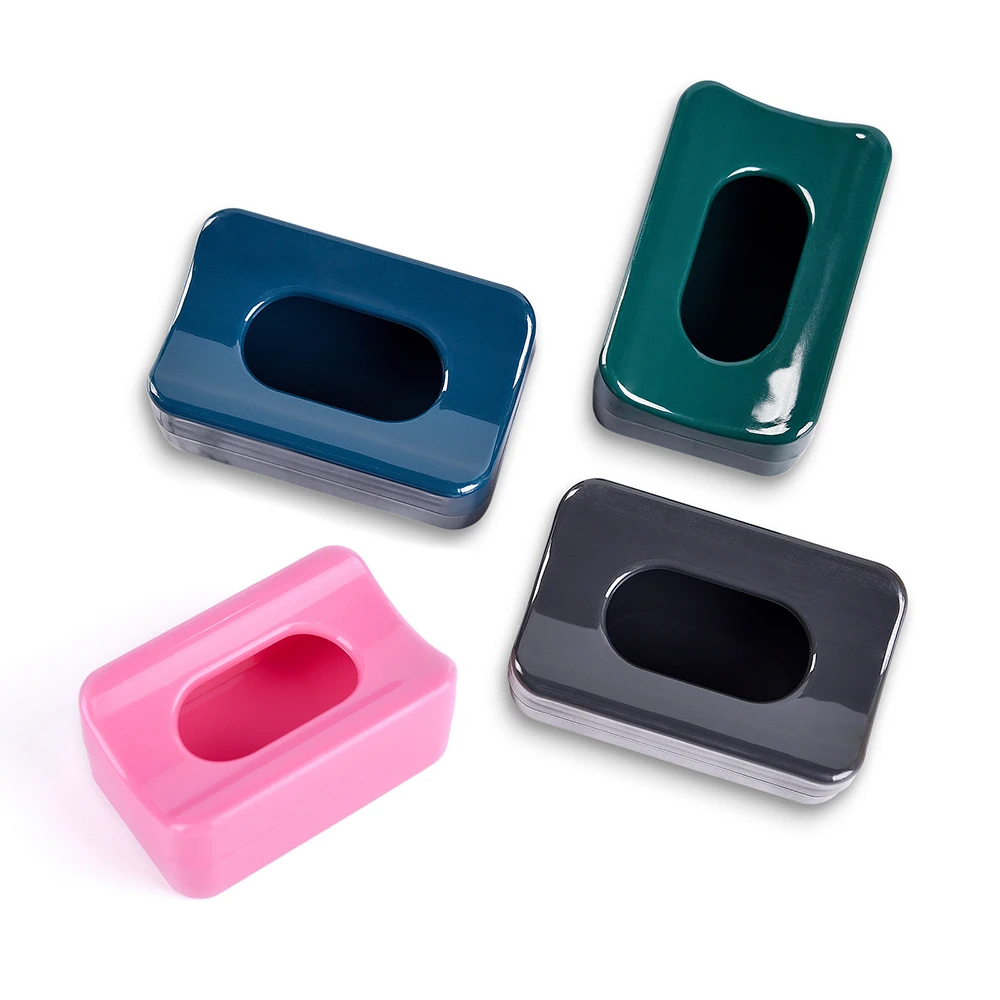 4 Colors Nail Dipping Powder Recycling Storage Box Glitter Powder Collection Container Portable Manicure Dust Box Nail Art Tool